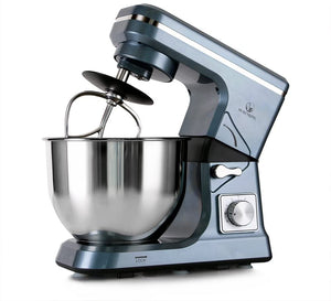 MURENKING Stand Mixer MK36 500W 5-Qt 6-Speed Tilt-Head Kitchen Food Mixer with Accessories (Gray Blue)